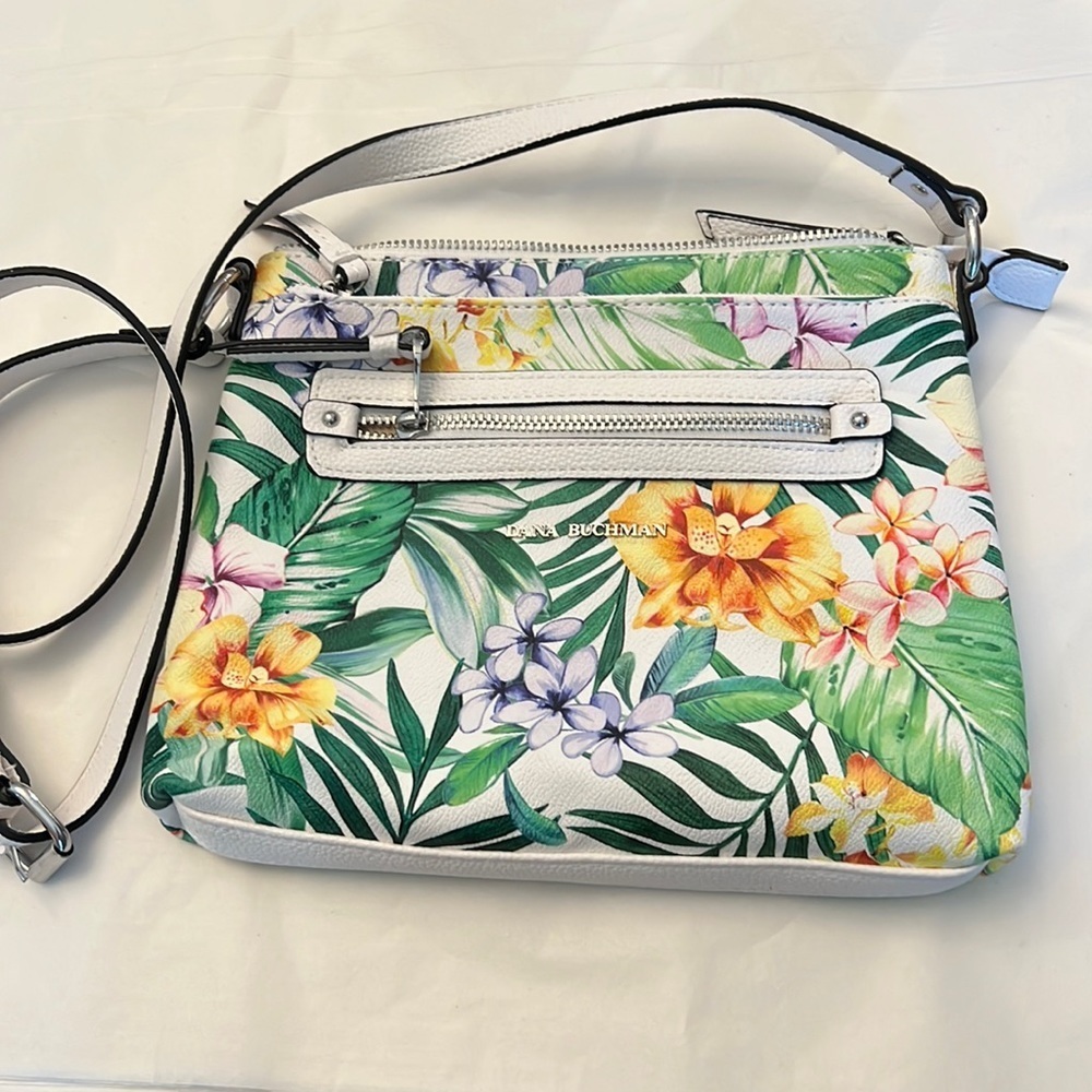 Dana Buchman Pretty Floral Crossbody in Excellent Condition